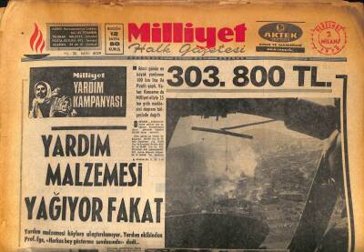 Milliyet Halk Gazetesi 2 Nisan 1970 - 10 Yıl Sonra Depremler Önceden Öğrenilecek GZ86886 - 1