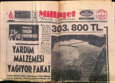 Milliyet Halk Gazetesi 2 Nisan 1970 - Hindistan Türkiye İle Anlaşma İstiyor GZ118281 - 1