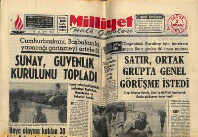 Milliyet Halk Gazetesi 2 Nisan 1972 - Ünye Olayına Katılan 38 Kişi Ankaraya Gönderildi GZ118765 - 1
