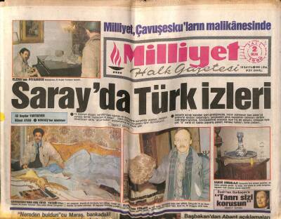 Milliyet Halk Gazetesi 2 Ocak 1990 - Milliyet , Çavuşeskuların Malikanesinde GZ76658 - 1