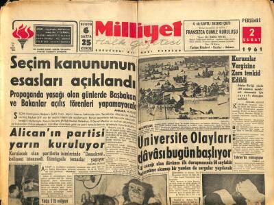 Milliyet Halk Gazetesi 2 Şubat 1961 - Santa Maria Brezilyada GZ76139 - 1