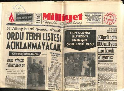 Milliyet Halk Gazetesi 2 Temmuz 1969 - Almanyadaki Kaçak Aktör Senih Orkan Dönüyor... GZ88838 - 1