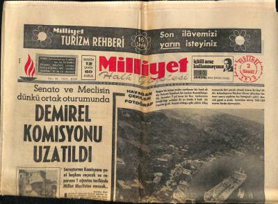 Milliyet Halk Gazetesi 2 Temmuz 1970 - Boğazda Bir Tanker 5 Katlı İnşaata Girdi - İstanbul TVsi 1971de Açılacak GZ92610 - 1