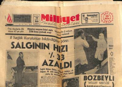 Milliyet Halk Gazetesi 20 Ekim 1970 - Salgının Hızı %33 Azaldı GZ62464 - 1