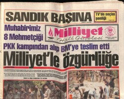 Milliyet Halk Gazetesi 20 Ekim 1991 - Ekranda Seçim Şenliği * Harika Avcı - Sezen Aksu - Hülya Avşar - Hülya Sözer GZ69697 - 2