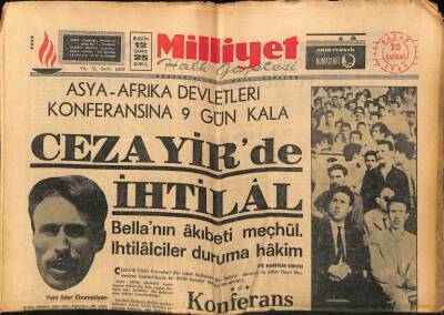 Milliyet Halk Gazetesi 20 Haziran 1965 - Cezayirde İhtilal * Bellanın Akıbeti Meçhul GZ81129 - 1