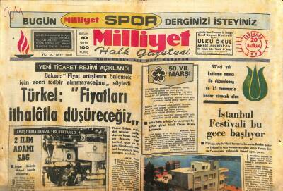 Milliyet Halk Gazetesi 20 Haziran 1973 - Dünya Sevgi Birliğinin Övgü Madalyası Şenaya Verildi GZ93428 - 1