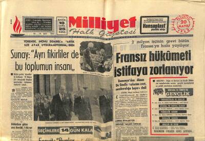 Milliyet Halk Gazetesi 20 Mayıs 1968 - Boğaz Köprüsünün 100 Yıllık Hikayesi - Fransız Hükümeti İstifaya Zorlanıyor GZ118004 - 1