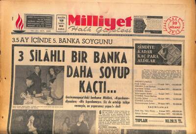 Milliyet Halk Gazetesi 20 Nisan 1971 - Ayşeden Sonra Ereğli Demir Çelikin Ana Ambarı da Yandı GZ85947 - 1