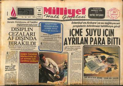Milliyet Halk Gazetesi 20 Nisan 1974 - Nixonun 64 Band Ve Belgeyi 2 Mayısa Kadar Teslimi İstendi GZ92648 - 1