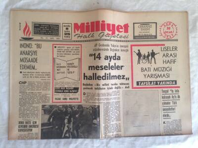 Milliyet Halk Gazetesi 20 Ocak 1967 - Ankara İstanbul Yolu Dün Kapandı GZ73707 - 1