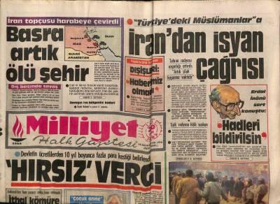 Milliyet Halk Gazetesi 20 Ocak 1987 - İrandan İsyan Çağrısı GZ62763 - 2