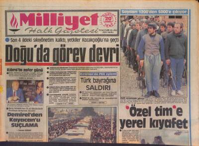 Milliyet Halk Gazetesi 20 Temmuz 1987 - Seydişehir Can Çekişiyor - Demirelden Kayacana Suçlama - Doğuda Görev Devri GZ126811 - 1