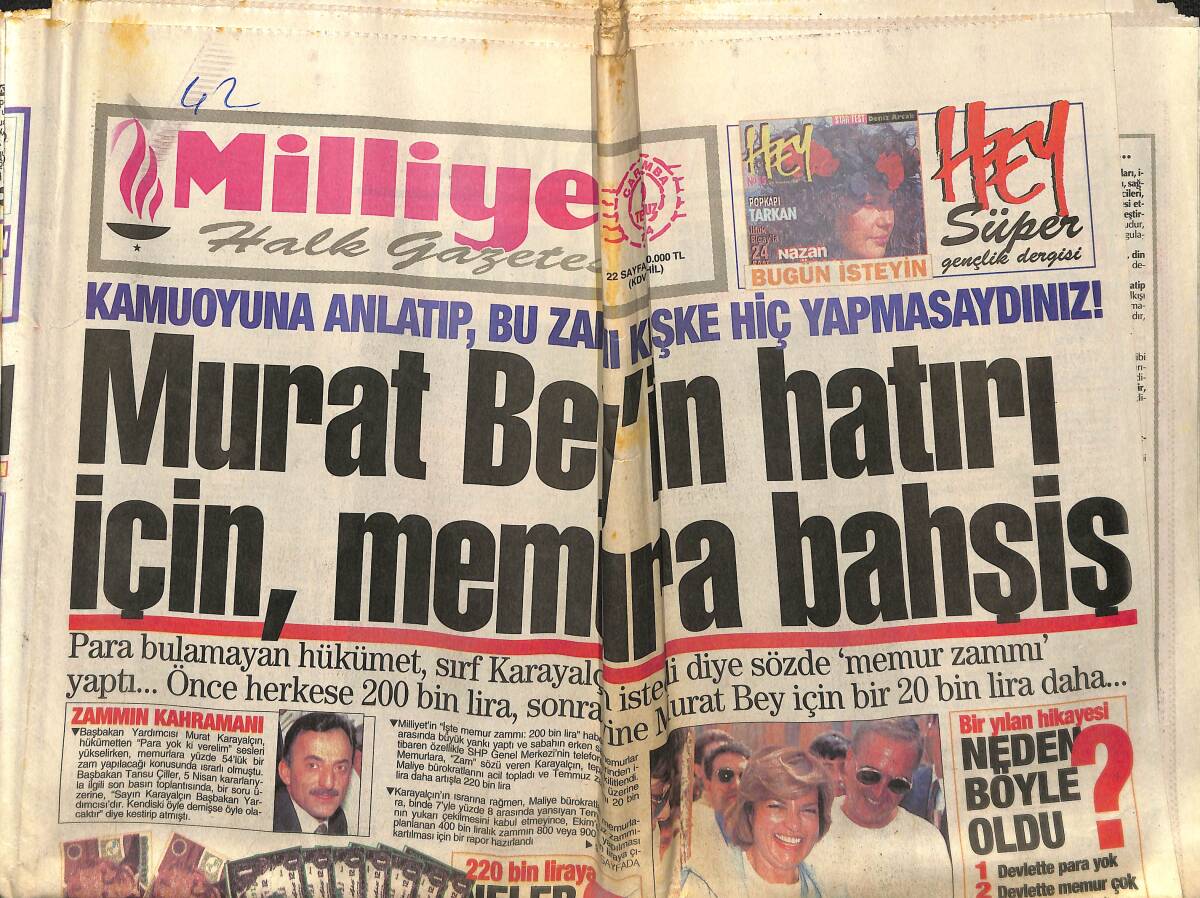 Milliyet Halk Gazetesi 20 Temmuz 1994 - Walesa NATO İçin Destek İstedi - Fenerbahçe Tekledi GZ153151 - 1