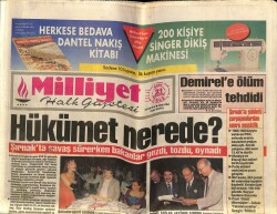 Milliyet Halk Gazetesi 21 Ağustos 1992 - Şırnakta Savaş Sürerken Bakanlar Gezdi , Tozdu , Oynadı GZ62793 - 1
