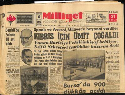 Milliyet Halk Gazetesi 21 Aralık 1958 - Bursada 900 Dükkan Açıldı GZ82883 - 1