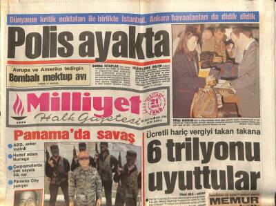 Milliyet Halk Gazetesi 21 Aralık 1989 - Özal Bulgar Ekonomisi Çöktü - Bush Vurdu GZ117654 - 1