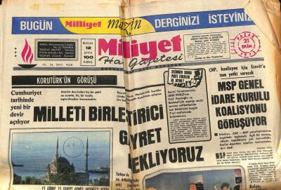 Milliyet Halk Gazetesi 21 Ekim 1973 - Cumhuriyet Tarihinde Yeni Bir Devir Açılıyor GZ76245 - 1