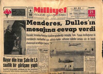Milliyet Halk Gazetesi 21 Eylül 1955 - Albay Peron Dün Paraguaya Kaçtı GZ74359 - 1