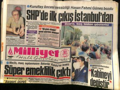 Milliyet Halk Gazetesi 21 Haziran 1987 - Kurultay Öncesi Sessizliği Hasan Fehmi Güneş Bozdu - Prekazi Çıkmazda GZ118210 - 1