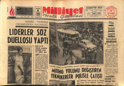 Milliyet Halk Gazetesi 21 Kasım 1966 - Soysalı Döven Yarbay Tekin Yargılanacak GZ88537 - 1