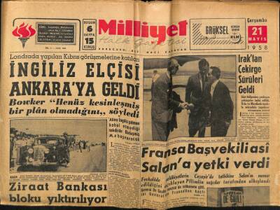 Milliyet Halk Gazetesi 21 Mayıs 1958 - Ziraat Bankası Bloku Yıktırılıyor GZ76121 - 1