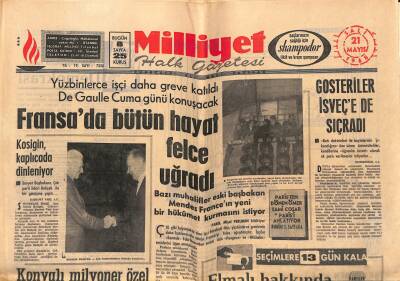 Milliyet Halk Gazetesi 21 Mayıs 1968 - Boğaz Köprüsüne Taraftar Tek Rapor Morrison Firmasının GZ118573 - 1
