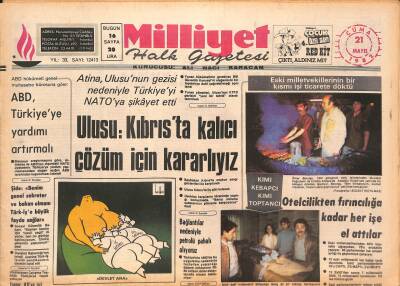 Milliyet Halk Gazetesi 21 Mayıs 1982 - Falklandda Barış Umudu Kalmadı - Ulusu Kıbrısta Kalıcı Çözüm İçin Kararlıyız GZ127680 - 1
