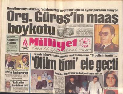 Milliyet Halk Gazetesi 21 Mayıs 1991 - ANAP İstanbul Milletvekili Baki Albayrak Yemin Etti - Org. Güreşin Maaş Boykotu GZ118419 - 1