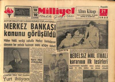 Milliyet Halk Gazetesi 21 Nisan 1955 - Bayarın Sıhhati Süratle Düzeliyor GZ74580 - 1