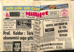 Milliyet Halk Gazetesi 21 Şubat 1973 - Prof. Kaldor Türk Ekonomisi Sağa Gitti GZ67939 - 2
