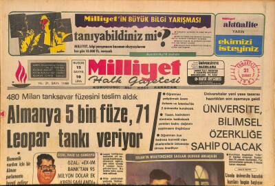 Milliyet Halk Gazetesi 21 Şubat 1981 - Arjantin Maliye Bakanlığı , Maradonanın Satılmasını Yasaklayınca , Ünlü Futbolcu Boca Juniorsa Kiralandı... GZ127463 - 1
