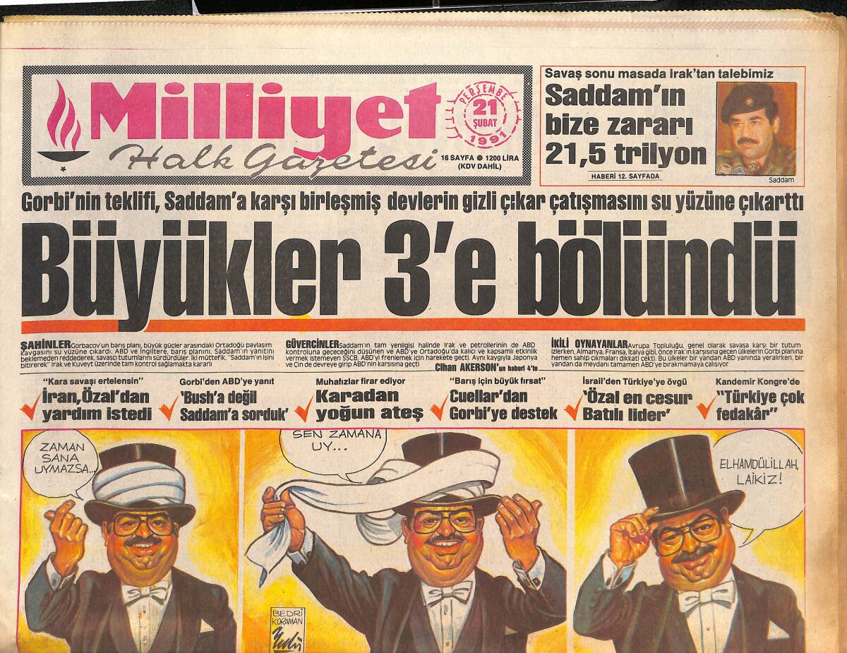 Milliyet Halk Gazetesi 21 Şubat 1991 - Galatasaray Gülmeyi Unuttu - Çift Sandığa Hayır GZ133070 - 1
