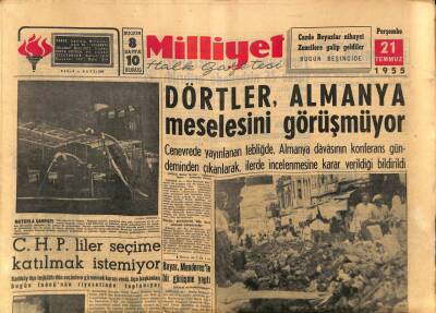 Milliyet Halk Gazetesi 21 Temmuz 1955 - Cenup Hudutlarımızdaki Kaçakçılık Önleniyor GZ88819 - 1