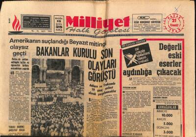 Milliyet Halk Gazetesi 21 Temmuz 1968 - İstanbul-İzmit Yolunun Çalışmaları Başladı GZ79590 - 1