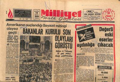 Milliyet Halk Gazetesi 21 Temmuz 1968 - Rusya , Çeklere Karşı Tutumunu Değiştirdi GZ79589 - 1