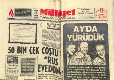 Milliyet Halk Gazetesi 22 Ağustos 1969 - Topkapı Sarayında 2 Alman Yakalandı - Ayda Yürüdük GZ118692 - 1