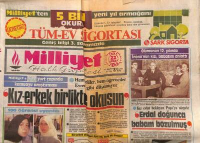 Milliyet Halk Gazetesi 22 Aralık 1985 - Abdülhamidin Torunu Halktan Kız Aldı GZ83742 - 1