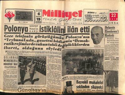 Milliyet Halk Gazetesi 22 Ekim 1956 - Türkiyede 2600 Senelik Oyuncaklar GZ88739 - 1