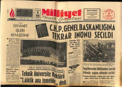 Milliyet Halk Gazetesi 22 Ekim 1966 - İngilterede 200 Kadar Çocuk Kömür Yığını Altında Ezildi GZ74419 - 1