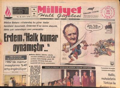 Milliyet Halk Gazetesi 22 Eylül 1981 - NATO Genelkurmay Başkanlarına Brifing Verildi - Erdem Halk Kumar Oynamıştır GZ127692 - 1