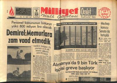 Milliyet Halk Gazetesi 22 Haziran 1966 - Avustralya Muhalefet Lideri Dün Vuruldu - Sultanahmet Ve Toptaşı Cezaevleri Tarihe Karışıyor GZ121494 - 1