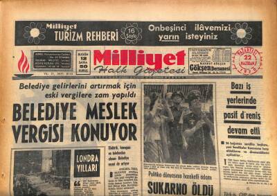 Milliyet Halk Gazetesi 22 Haziran 1970 - Cüneyt Arkının Kırılmadık Yeri Kalmadı GZ86994 - 1