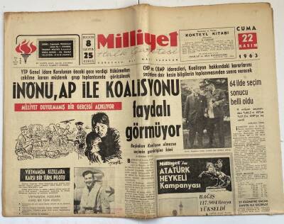 Milliyet Halk Gazetesi 22 Kasım 1963 - Bir İngiliz Kızı Tek Başına Türkiyeyi Gezdi GZ60272 - 1