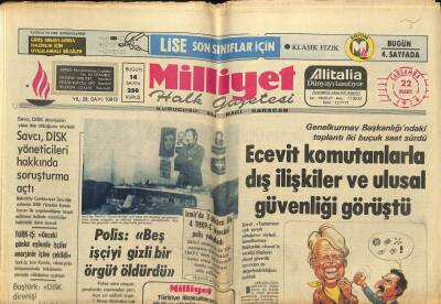 Milliyet Halk Gazetesi 22 Mart 1978 - Ecevit Komutanlarla Dış İlişkiler Ve Ulusal Güvenliği Görüştü GZ79166 - 1