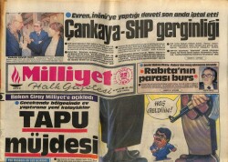 Milliyet Halk Gazetesi 22 Mart 1987 - Çankaya - SHP Gerginliği GZ62489 - 2