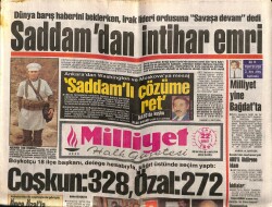 Milliyet Halk Gazetesi 22 Mart 1991 - Saddamdan İntihar Emri GZ62757 - 1