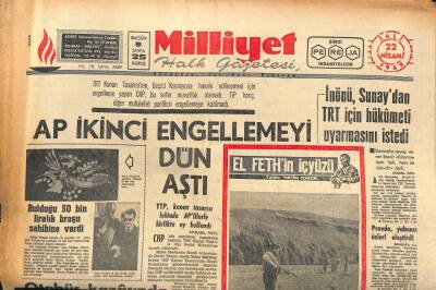 Milliyet Halk Gazetesi 22 Nisan 1969 - Pravda , Yabancı Üsleri Eleştirdi GZ85913 - 1