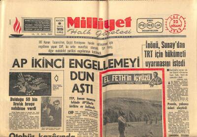 Milliyet Halk Gazetesi 22 Nisan 1969 - Pravda , Yabancı Üsleri Eleştirdi GZ88840 - 1