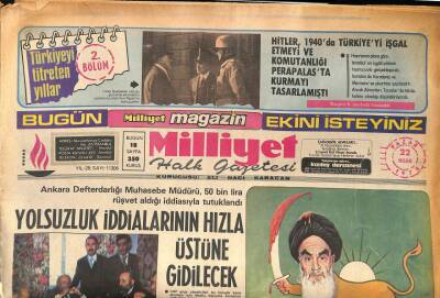 Milliyet Halk Gazetesi 22 Nisan 1979 - Türk Sınırına Yakın Çatışmada 40 Kişi Öldü GZ85699 - 1